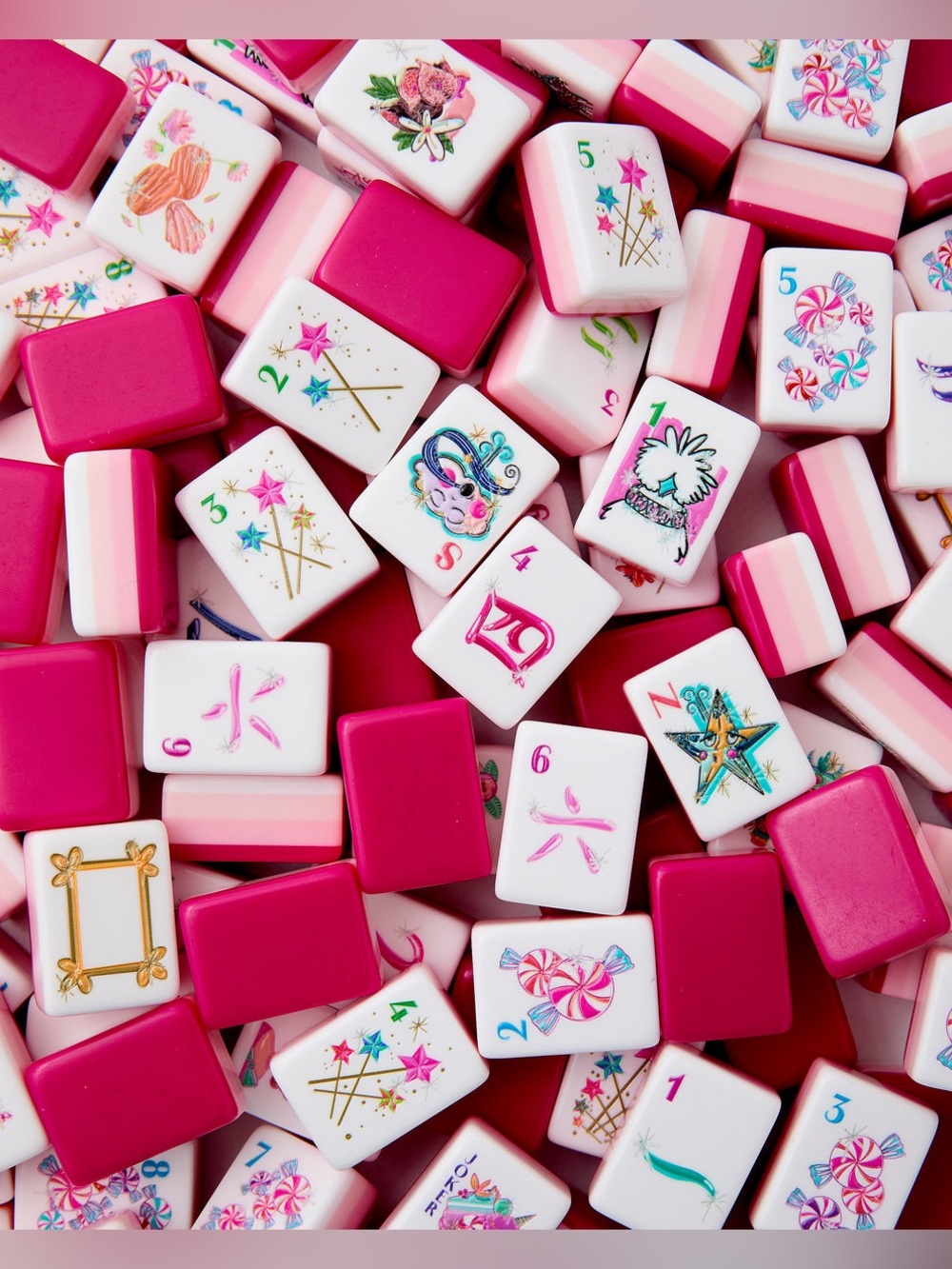 Candy Pink Bright Premium American Mahjong Tile Set 160 4-Layer Acrylic New